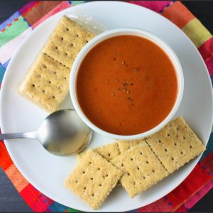 Sopa de tomate e ketchup picante
