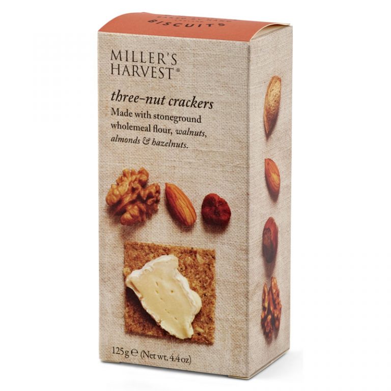 Artisan Biscuits Millers Harvest Threenut Crackers 125g