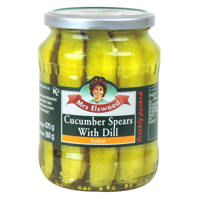 Pepinos em Palitos com Endro Mrs Elswood 670g Pepinos em Palitos com Endro Mrs Elswood 670g