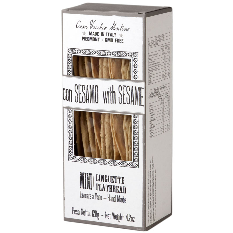 Casa Vecchio Mulino Mini Flatbread Box with Sea Salt 120g Casa Vecchio Mulino Mini Flatbread Box with Sea Salt 120g