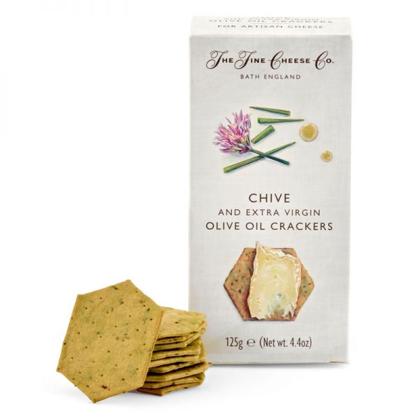 The Fine Cheese Co. Chive and Extra Virgin Olive Oil Crackers 125g