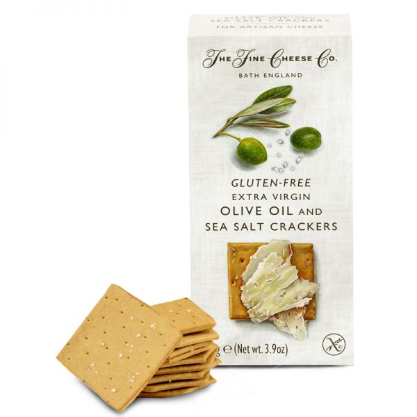 The Fine Cheese Co. Gluten-Free Extra Virgin Olive Oil and Sea Salt Crackers 100g