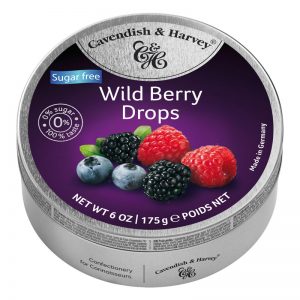 Cavendish & Harvey Sugar Free Wild Berry Drops in Tin 175g
