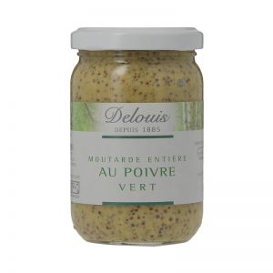Delouis Organic Wholegrain Mustard with Green Peppercorns 180g