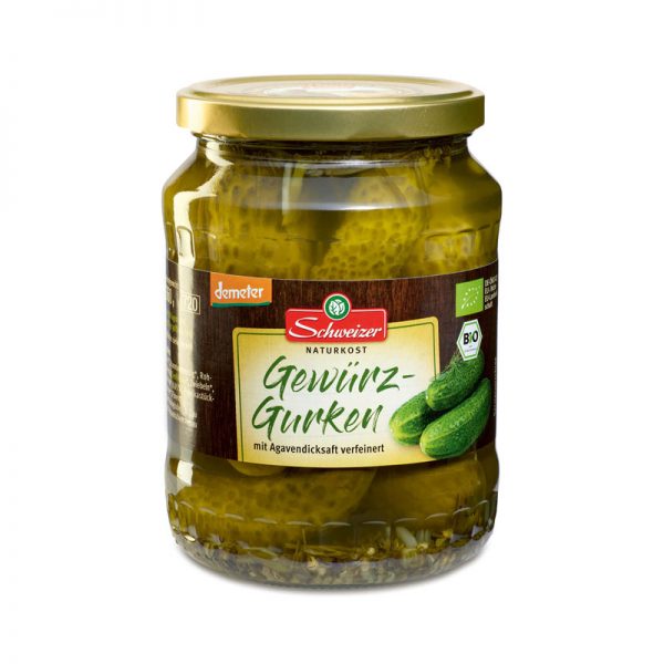 Schweizer Pickled Dill Cucumbers with Organic Bioland Certification 670g