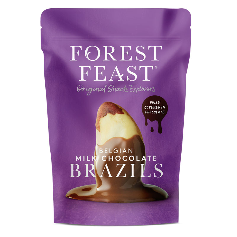 Castanhas do Brasil com Chocolate de Leite Belga Forest Feast 120g Castanhas do Brasil com Chocolate de Leite Belga Forest Feast 120g