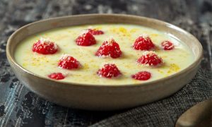 Mousse de Chocolate Branco com Caril