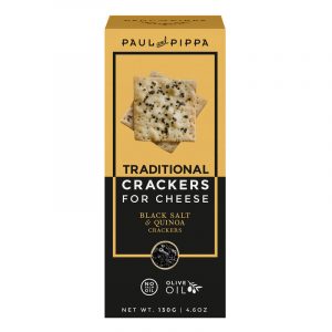 Paul & Pippa Black Salt Crackers for Cheese 130g