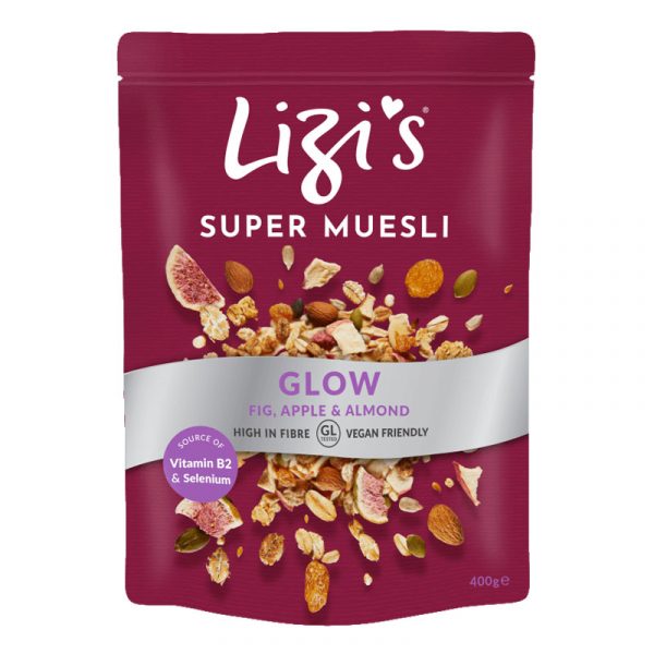Lizis Super Muesli Glow Fig Apple and Almond 400g