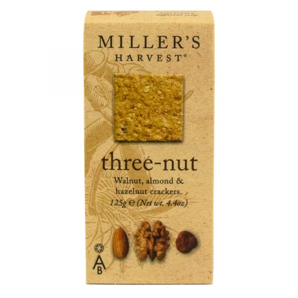 Artisan Biscuits Millers Harvest Three-nut Crackers 125g