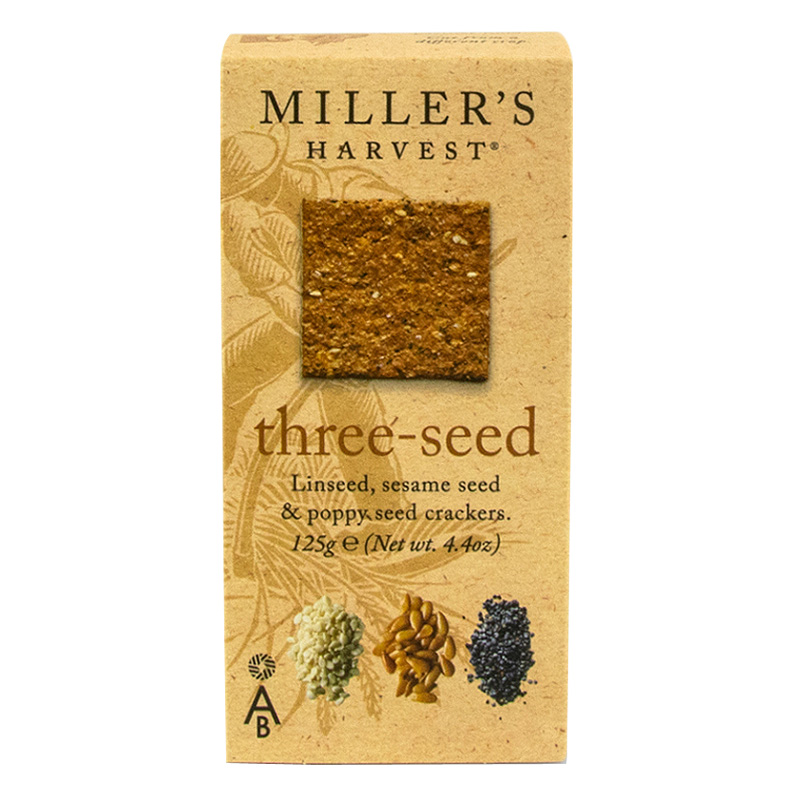 Artisan Biscuits Millers Harvest Threeseed Crackers 125g