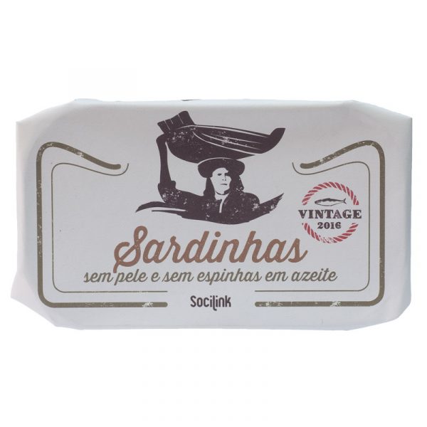 bySocilink Vintage 2016 Skinless and Boneless Sardines in Olive Oil 125g
