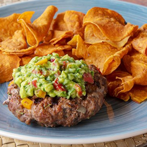 Hambúrguer com Molho de Abacate