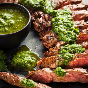 Grilled Beef with Chimichurri Potato Salad