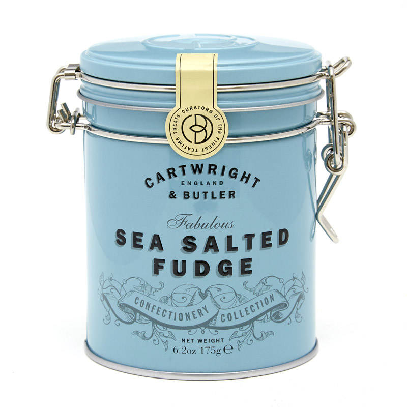 Cartwright & Butler Sea Salted Fudge in Tin 175g Cartwright & Butler Sea Salted Fudge in Tin 175g