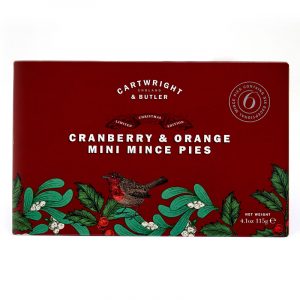 Cartwright & Butler Cranberry & Orange Mini Mince Pies in Carton 120g