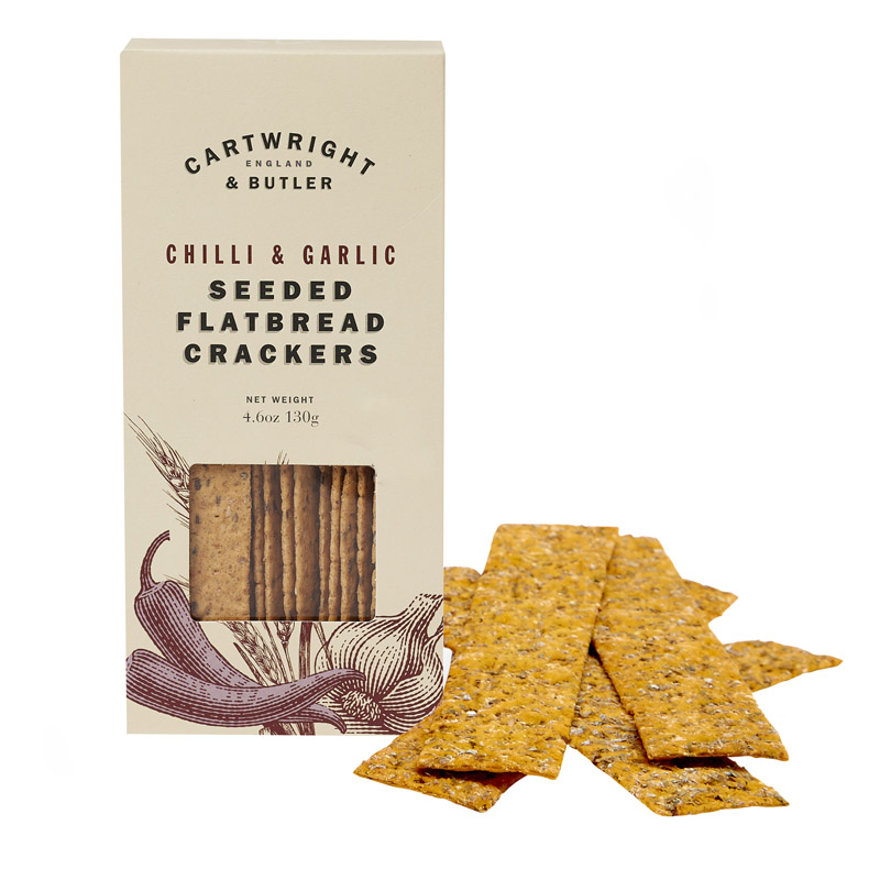 Cartwright & Butler Chilli & Garlic Flatbread 130g Cartwright & Butler Chilli & Garlic Flatbread 130g