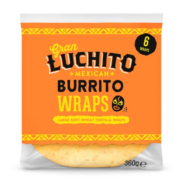 Gran Luchito Tortilla Wraps for Burritos (6un) 360g
