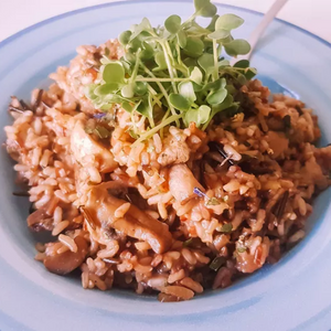 Risoto de Cogumelos e Azeite de Trufas