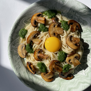Esparguete de cogumelos com Molho Shiitake e Salsa