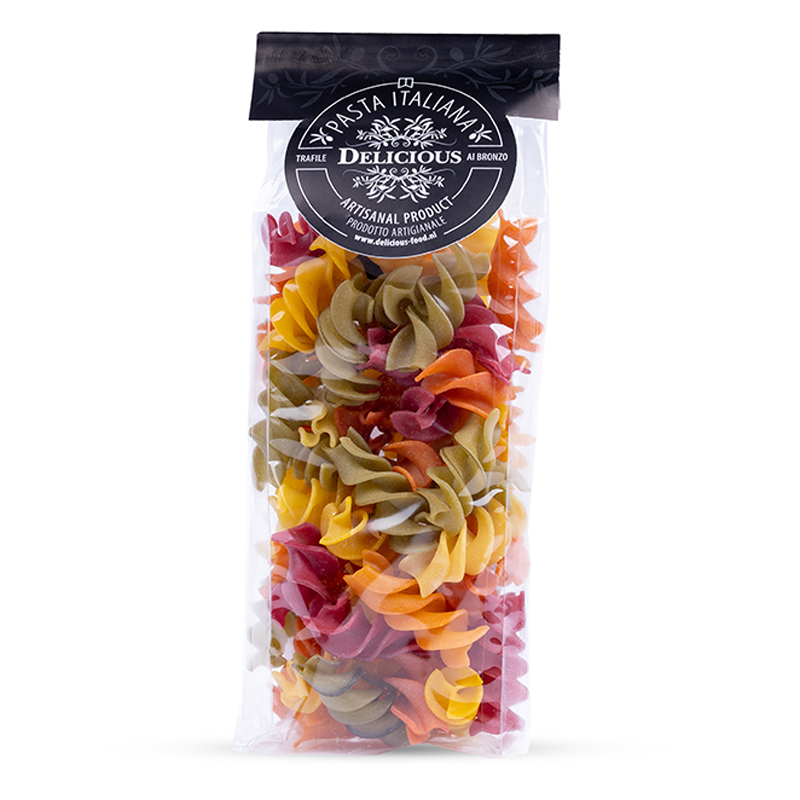 Delicious Fusilli Pasta 6 Colours 250g Delicious Fusilli Pasta 6 Colours 250g