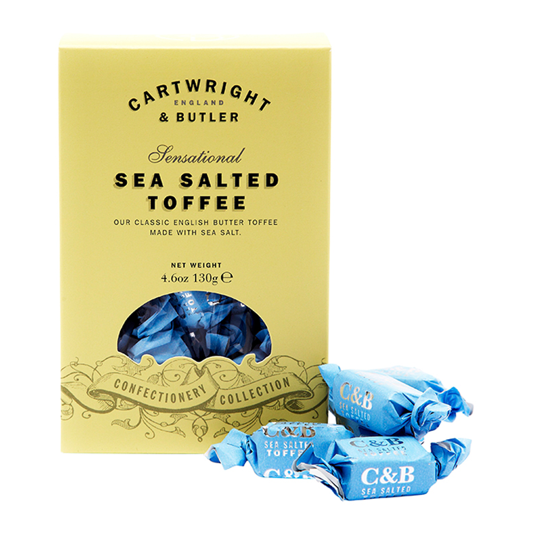 Cartwright & Butler Sea Salted Toffees in carton 130g Cartwright & Butler Sea Salted Toffees in carton 130g