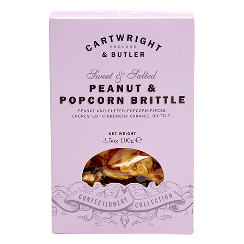 Cartwright & Butler Peanut & Popcorn Brittle in carton 100g Cartwright & Butler Peanut & Popcorn Brittle in carton 100g