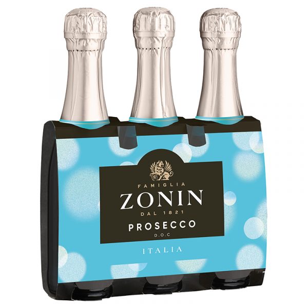 Zonin Prosecco DOC Mini-Pack Sparkling Wine 3x200ml
