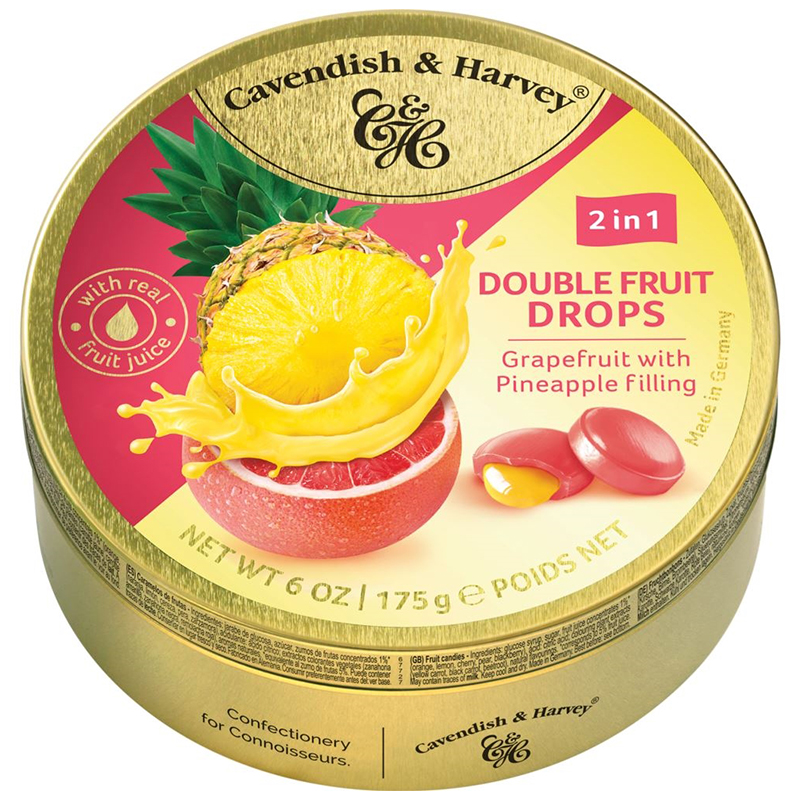 Rebuçados de Toranja com Recheio de Ananás Cavendish & Harvey 175g Rebuçados de Toranja com Recheio de Ananás Cavendish & Harvey 175g