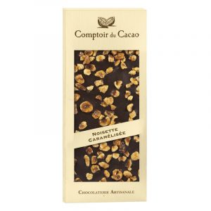 Tablete de Chocolate Preto com Avelãs Caramelizadas Comptoir du Cacao 90g
