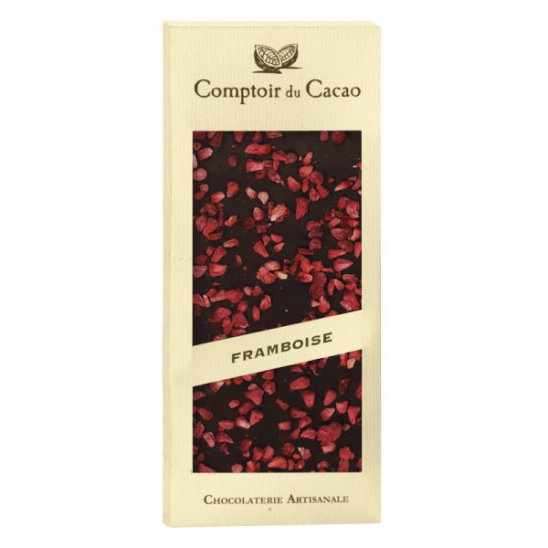 Comptoir du Cacao Dark Chocolate Tablet with Raspberry 90g