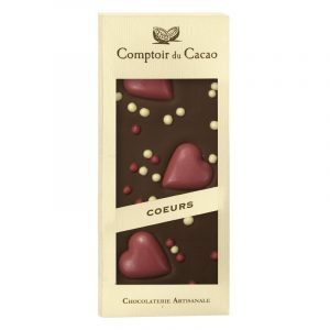 Tablete de Chocolate de Leite com Corações Comptoir du Cacao 90g