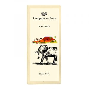 Tablete de Chocolate Preto 75% Tanzânia Comptoir du Cacao 80g