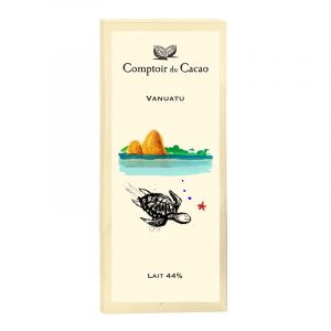 Tablete de Chocolate Leite 44% Vanuatu Comptoir du Cacao 80g