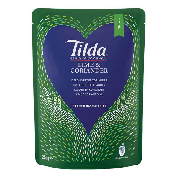 Tilda Steamed Basmati Rice Lime and Coriander 250g