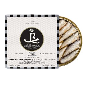 Real Conservera Española Small Sardines in Spicy olive oil 10-14pcs 112g