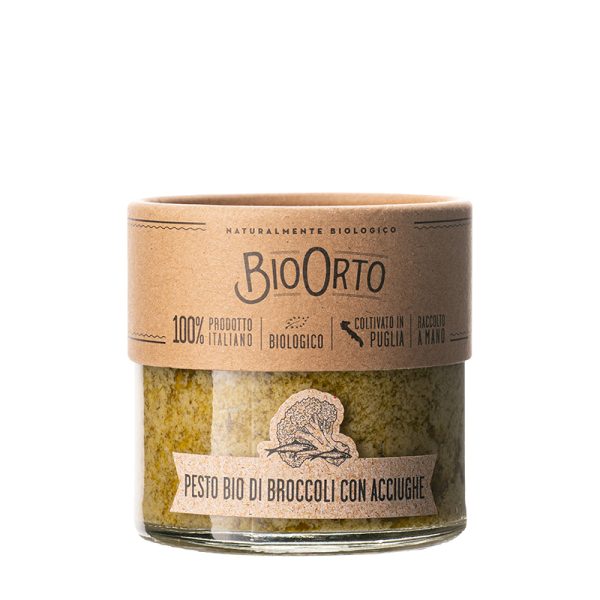 BioOrto Organic pesto of broccoli with anchovies 180g