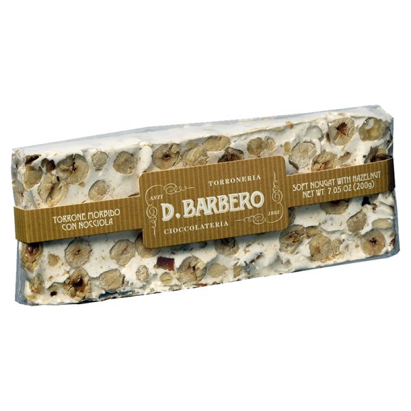 D.BARBERO Soft torrone with Piedmont hazelnut Bar 200g