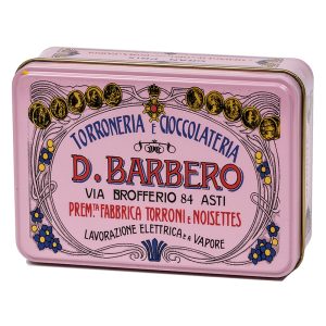 D.BARBERO White crumbly torroncini in pink tin 100g