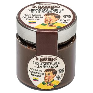 D.BARBERO Hazelnut and Ecuador cocoa spread cream 220g