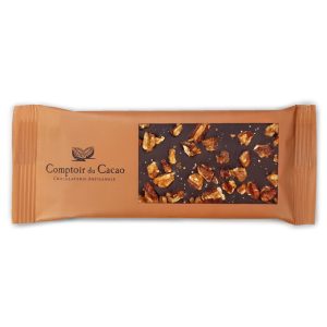 Mini Tablete de Chocolate Preto com Nozes Pecan Comptoir du Cacao 40g