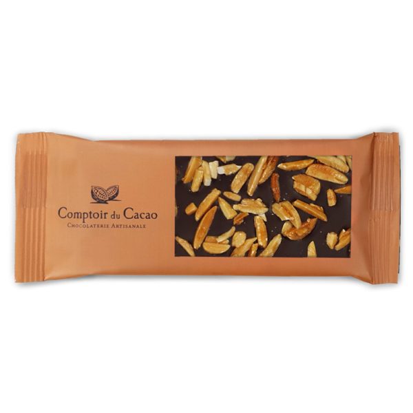Comptoir du Cacao Dark Chocolate with Almonds Mini Tablet  40g