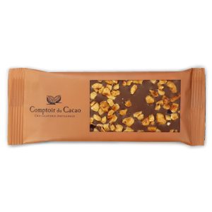 Mini Tablete Chocolate de Leite com Noz Caramelizada Comptoir du Cacao 40g