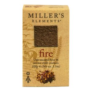 Crackers de Farinha Fumada e Malagueta Vermelha Millers Elements Artisan Biscuits 100g