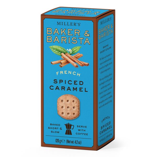 Biscoitos de Caramelo e Canela Millers Baker & Barista Artisan Biscuits 120g