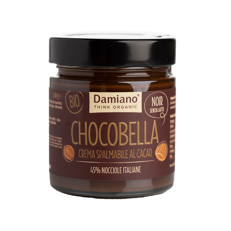 Creme de Avelã Chocobella com Chocolate de Leite Biológico Damiano 200g Creme de Avelã Chocobella com Chocolate de Leite Biológico Damiano 200g