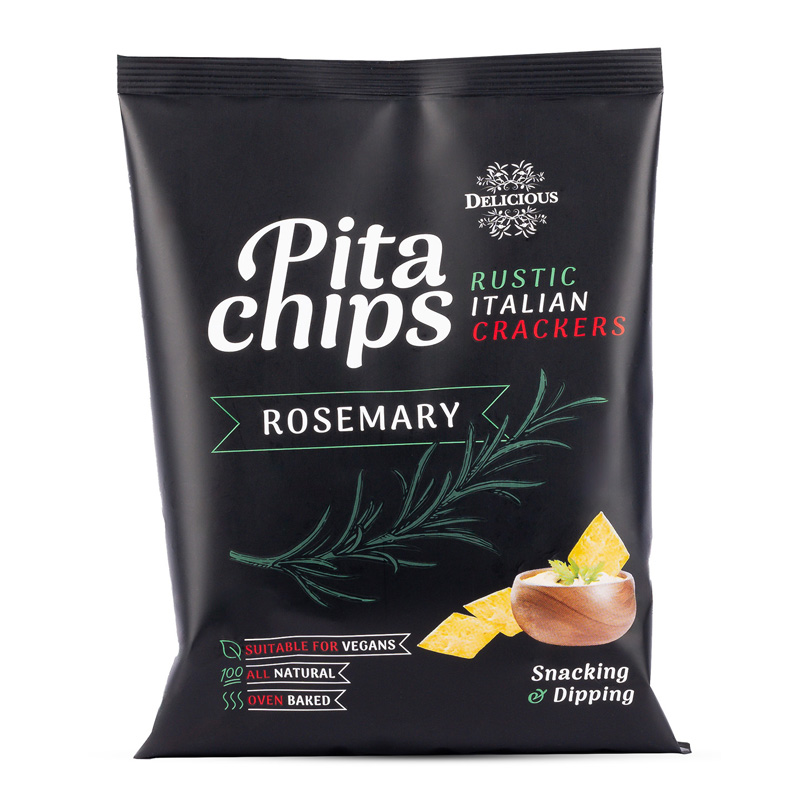 Delicious Pita Chips Crackers Rosemary 80g Delicious Pita Chips Crackers Rosemary 80g