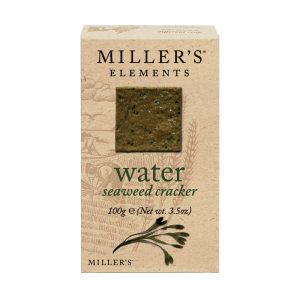 Artisan Biscuits Millers Elements Water  Seaweed Crackers 100g