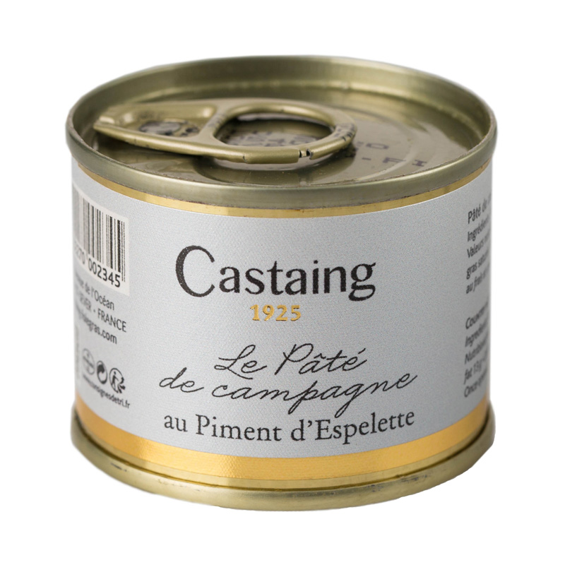 Castaing Country pâté with Espelete pepper 67g Castaing Country pâté with Espelete pepper 67g
