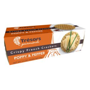 Tresors Gourmands Poppy & Pepper Wafer Crackers 95g